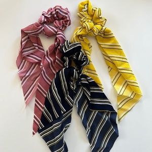 NWOT 3 Hair Ribbon Scrunchies